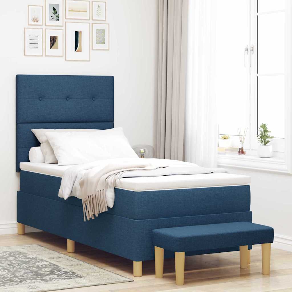 Boxspring Bed Met Hoofdeinde 190 X 140 Cm Stof