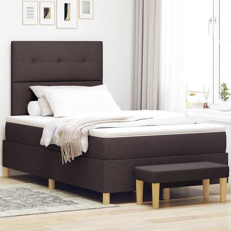 Boxspring Bed Met Hoofdeinde 190 X 140 Cm Stof