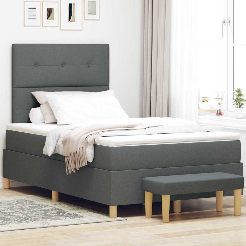 Boxspring Bed Met Hoofdeinde 190 X 140 Cm Stof