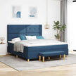 Boxspring Bed Met Hoofdeinde 190 X 140 Cm Stof
