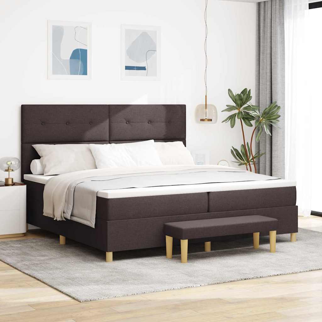 Boxspring Bed Met Hoofdeinde 190 X 140 Cm Stof
