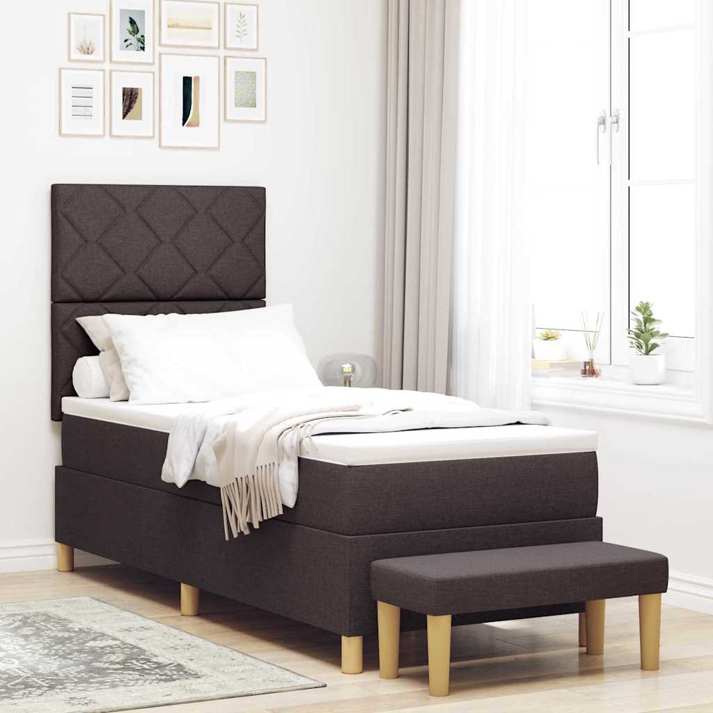 Boxspring Bed Met Hoofdeinde 190 X 140 Cm Stof