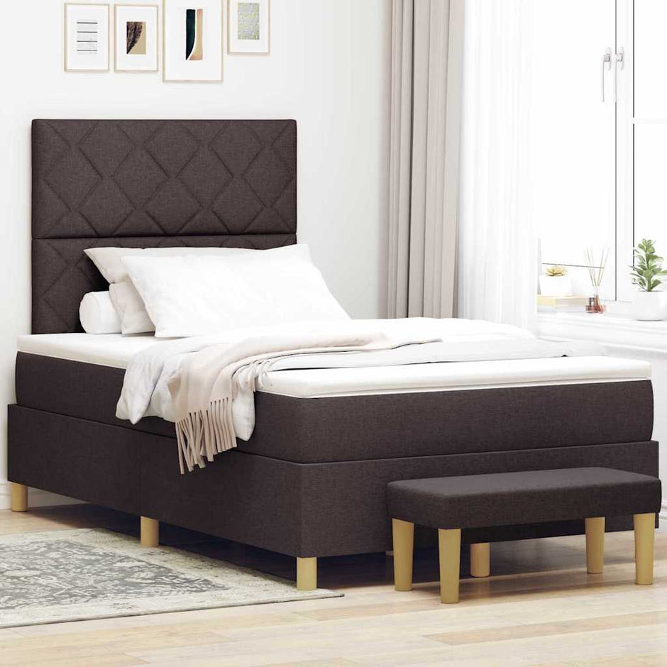 Boxspring Bed Met Hoofdeinde 190 X 140 Cm Stof