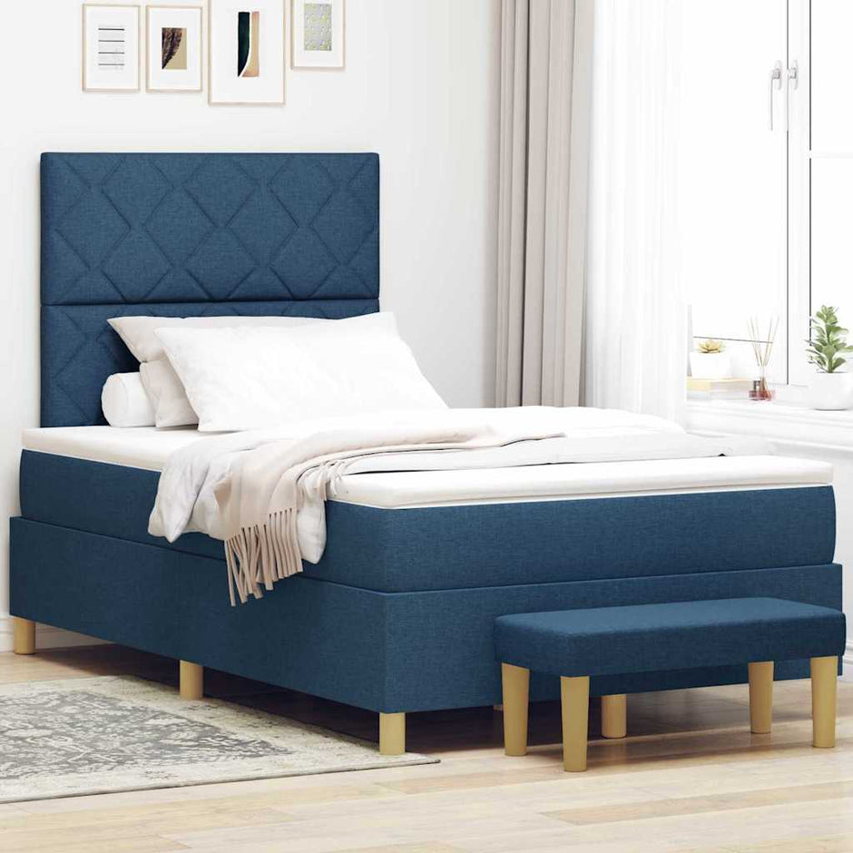 Boxspring Bed Met Hoofdeinde 190 X 140 Cm Stof