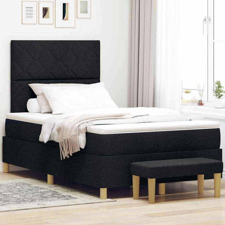 Boxspring Bed Met Hoofdeinde 190 X 140 Cm Stof