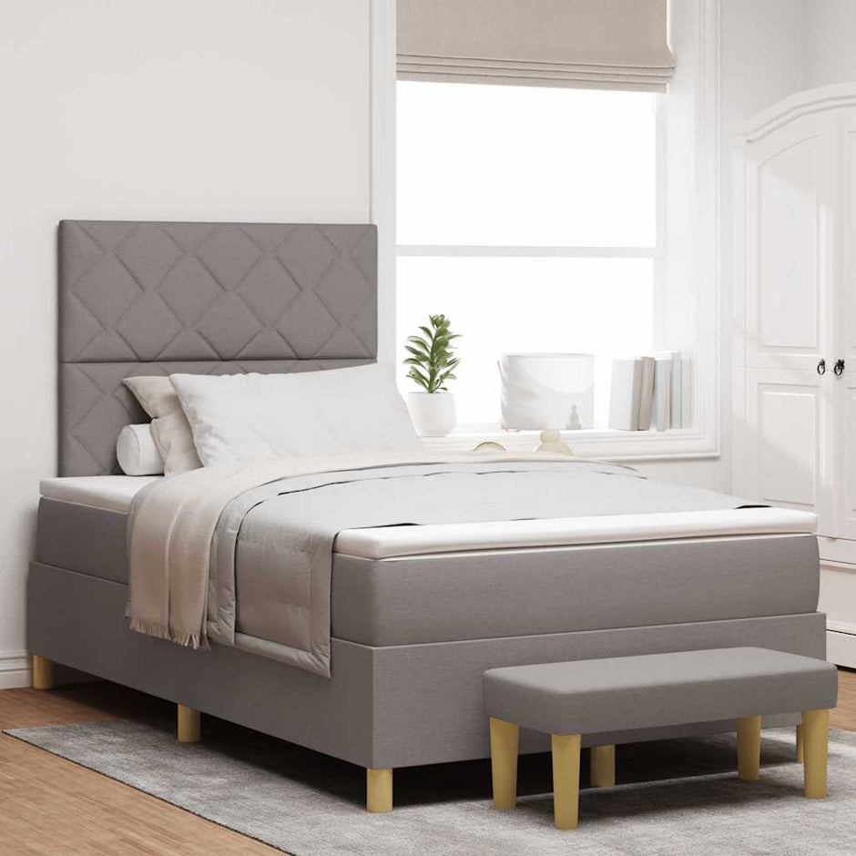Boxspring Bed Met Hoofdeinde 190 X 140 Cm Stof