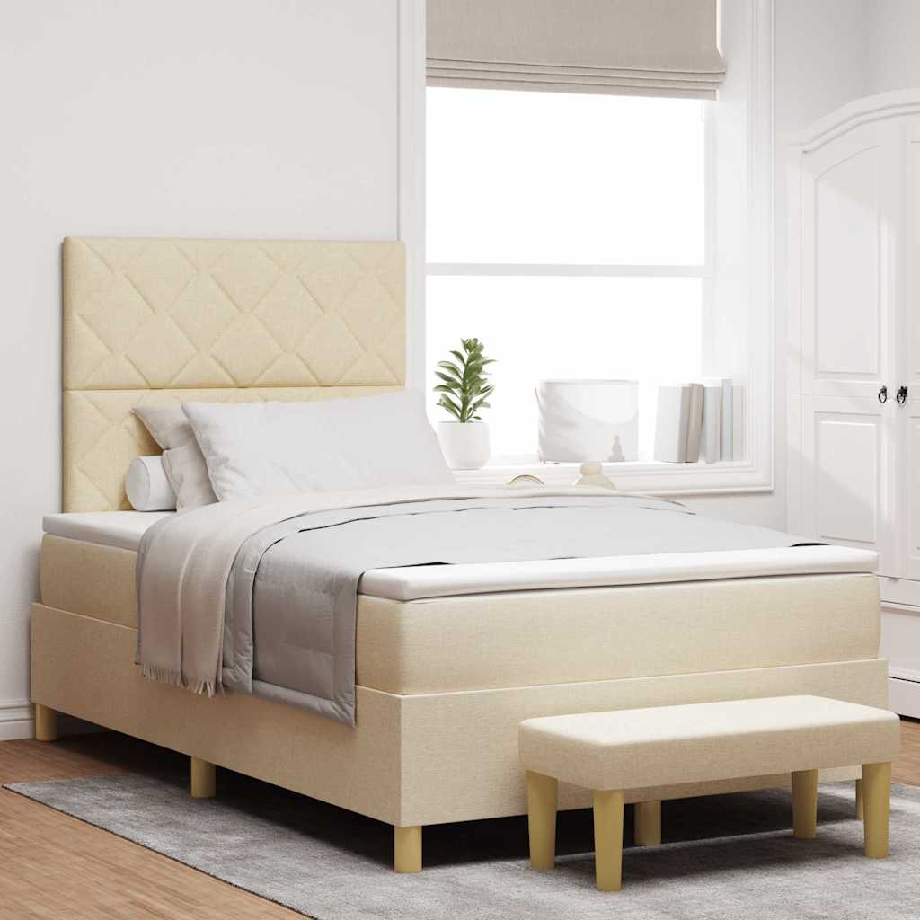 Boxspring Bed Met Hoofdeinde 190 X 140 Cm Stof