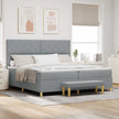 Boxspring Bed Met Hoofdeinde 190 X 140 Cm Stof