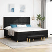 Boxspring Bed Met Hoofdeinde 190 X 140 Cm Stof