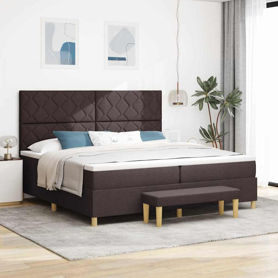 Boxspring Bed Met Hoofdeinde 190 X 140 Cm Stof