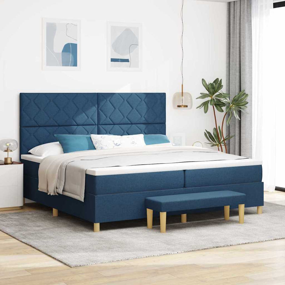 Boxspring Bed Met Hoofdeinde 190 X 140 Cm Stof