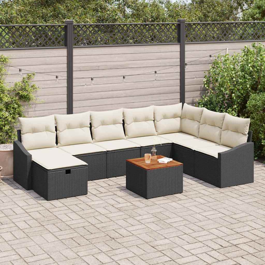 Tuinbank Set 9 St Poly Rattan