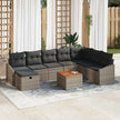 Tuinbank Set 9 St Poly Rattan