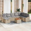 Tuinbank Set 9 St Poly Rattan