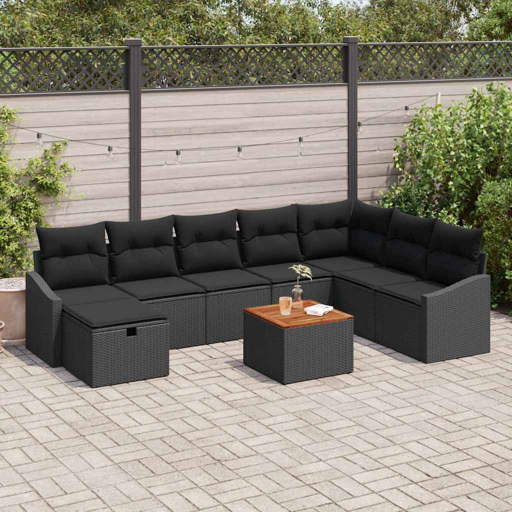 Tuinbank Set 9 St Poly Rattan