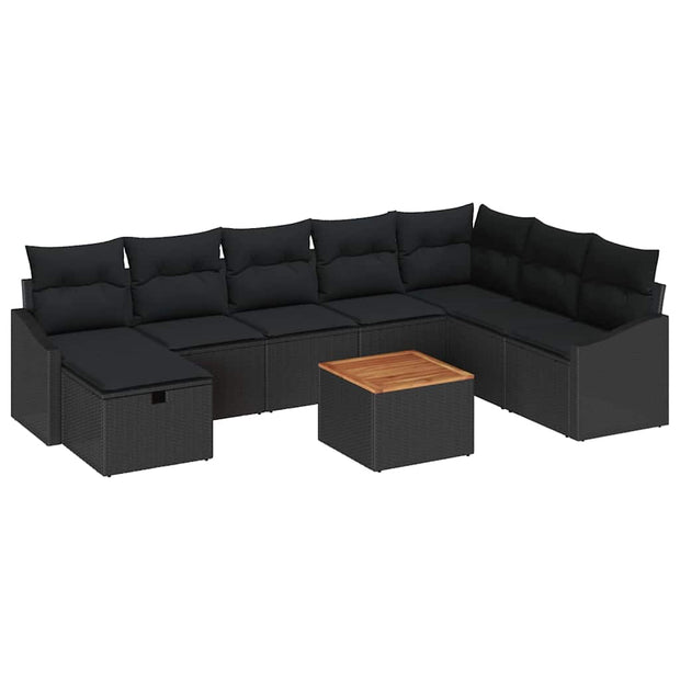 Tuinbank Set 9 St Poly Rattan