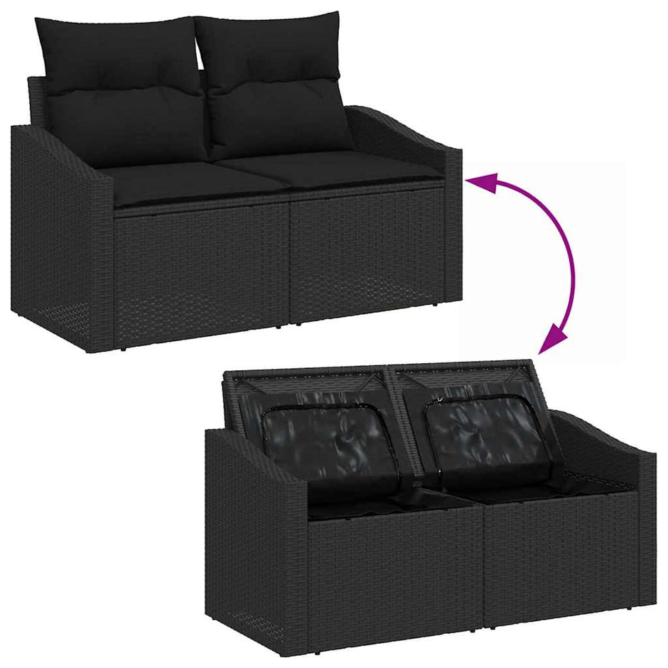 Tuinbank Set 9 St Poly Rattan