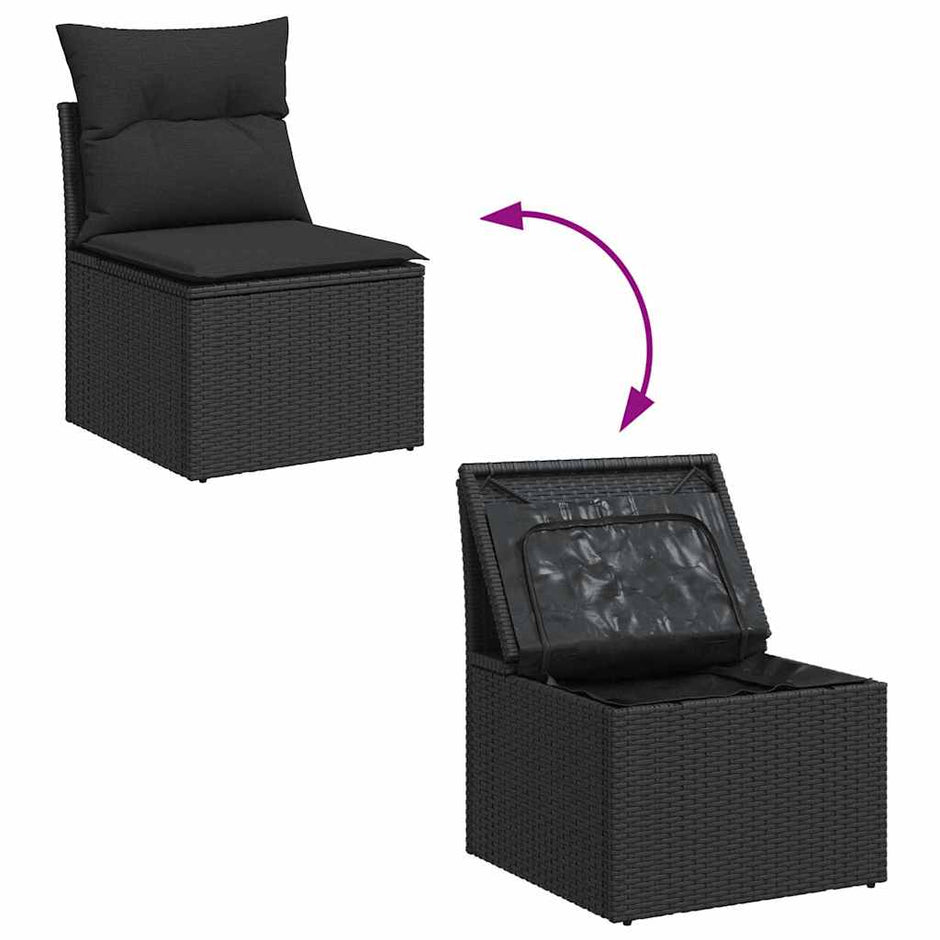 Tuinbank Set 9 St Poly Rattan
