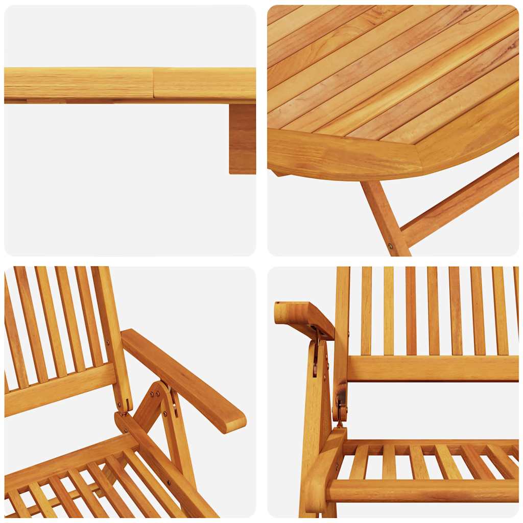 Tuin Eettafel Set 5 St Bruin Massief Acacia Hout