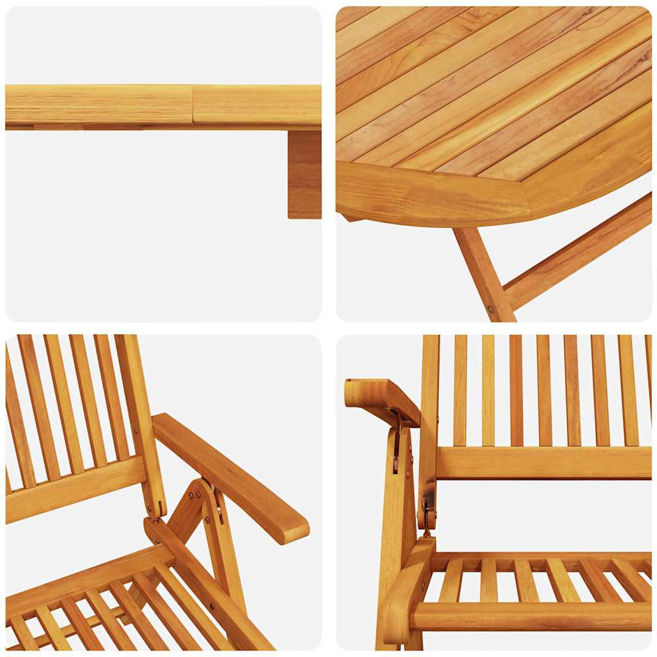 Tuin Eettafel Set 5 St Bruin Massief Acacia Hout