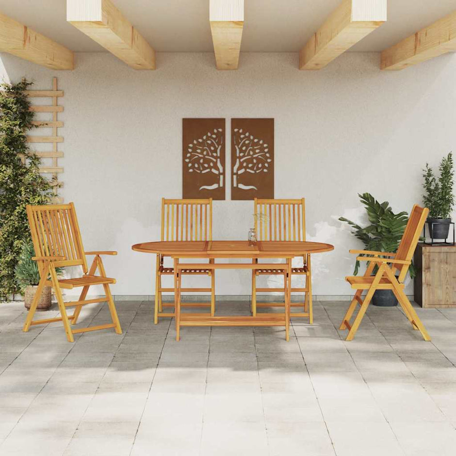 Tuin Eettafel Set 5 St Bruin Massief Acacia Hout