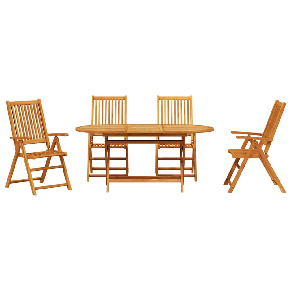 Tuin Eettafel Set 5 St Bruin Massief Acacia Hout