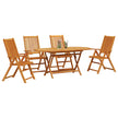 Tuin Eettafel Set 5 St Bruin Massief Acacia Hout