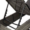 Dubbele Ligstoel Grijs Poly Rattan