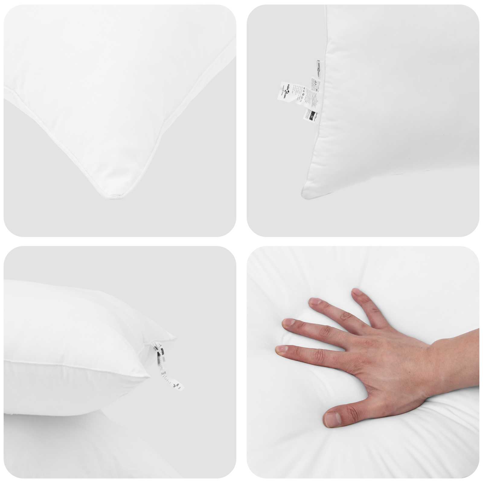 Deken Set Met Kussen 2 St Wit Microvezel