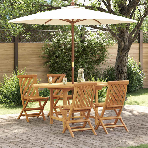 Tuin Eettafel Set 5 St Bruin Massief Teakhout