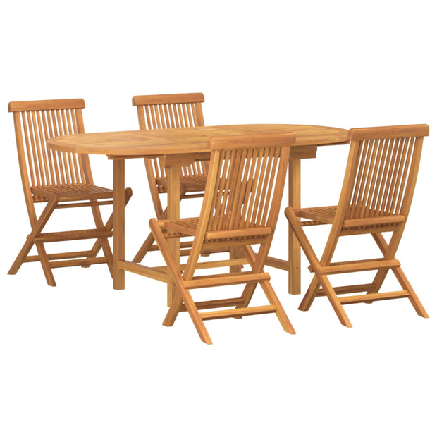 Tuin Eettafel Set 5 St Bruin Massief Teakhout