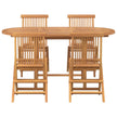 Tuin Eettafel Set 5 St Bruin Massief Teakhout