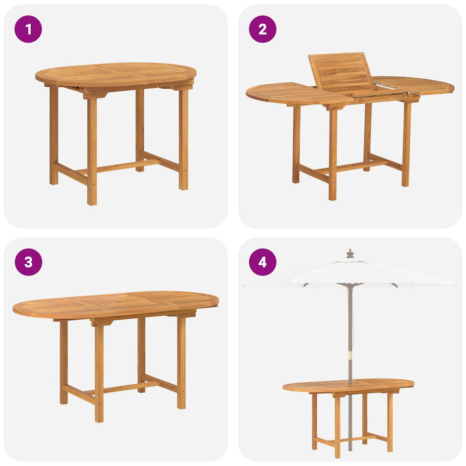 Tuin Eettafel Set 5 St Bruin Massief Teakhout