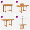 Tuin Eettafel Set 5 St Bruin Massief Teakhout