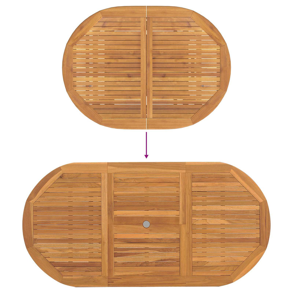 Tuin Eettafel Set 5 St Bruin Massief Teakhout