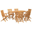 Tuin Eettafel Set 5 St Bruin Massief Teakhout