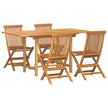 Tuin Eettafel Set 5 St Bruin Massief Teakhout