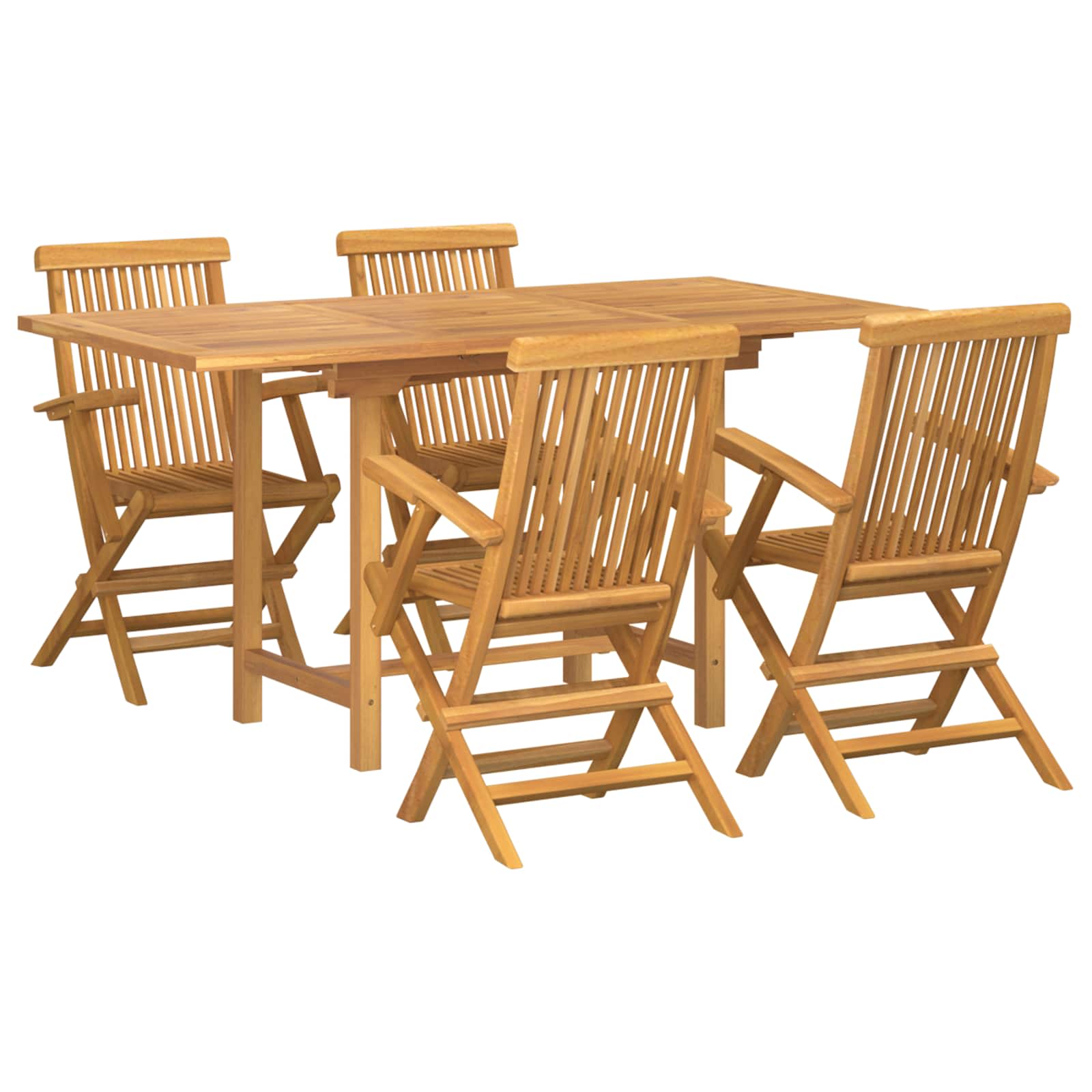 Tuin Eettafel Set 5 St Bruin Massief Teakhout