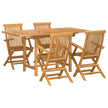 Tuin Eettafel Set 5 St Bruin Massief Teakhout