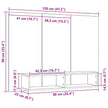 Tv-Meubelset 120 X 23,5 X 90 Cm Bewerkt Hout