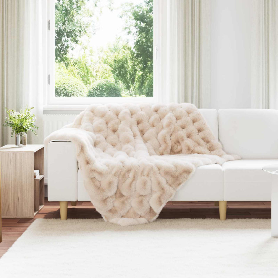 Antislip Deken Van Imitatie Konijnenbont Olite Polyester