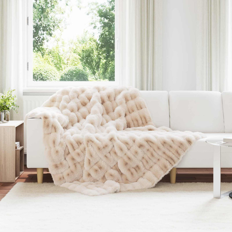 Antislip Deken Van Imitatie Konijnenbont Olite Polyester