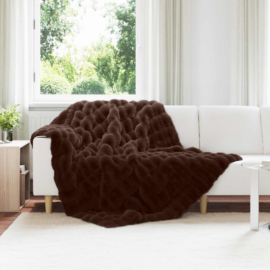 Antislip Deken Van Imitatie Konijnenbont Olite Polyester
