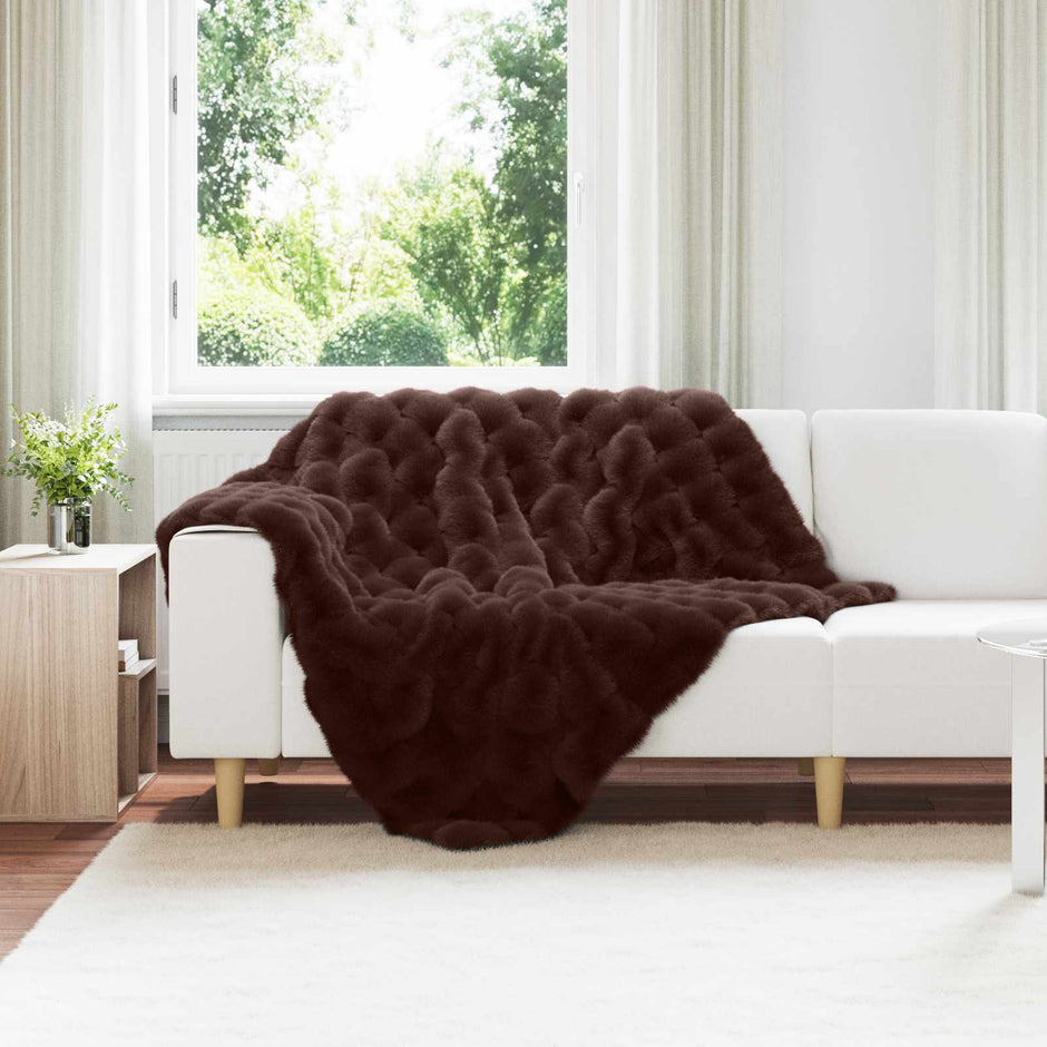 Antislip Deken Van Imitatie Konijnenbont Olite Polyester