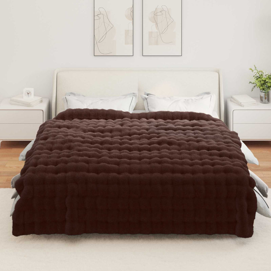 Antislip Deken Van Imitatie Konijnenbont Olite Polyester