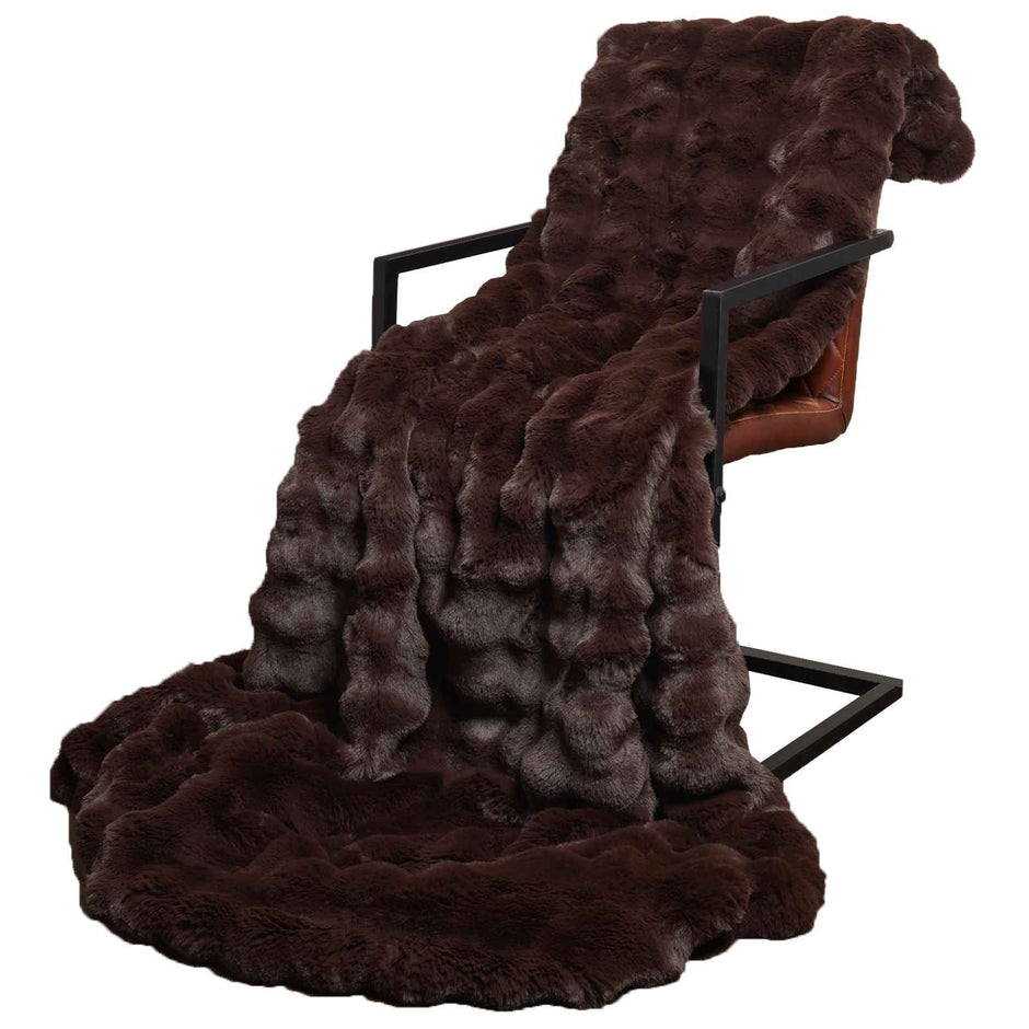 Antislip Deken Van Imitatie Konijnenbont Olite Polyester