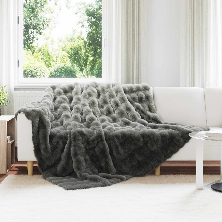 Antislip Deken Van Imitatie Konijnenbont Olite Polyester