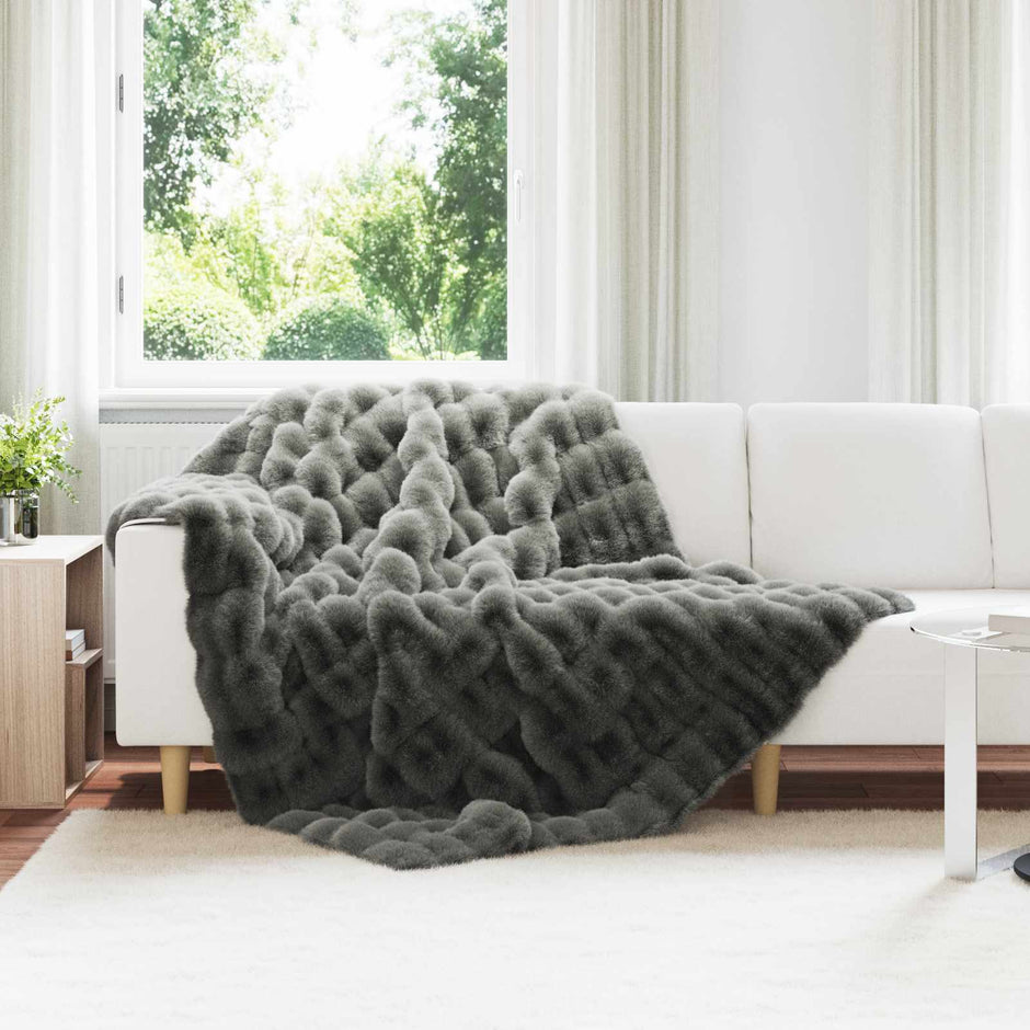Antislip Deken Van Imitatie Konijnenbont Olite Polyester