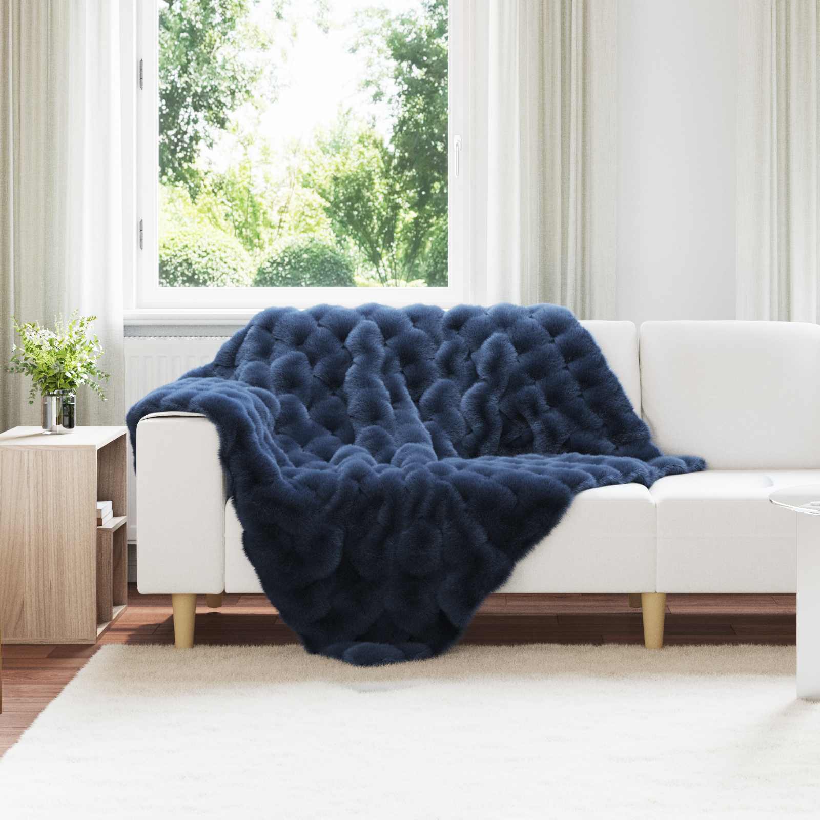 Antislip Deken Van Imitatie Konijnenbont Olite Polyester
