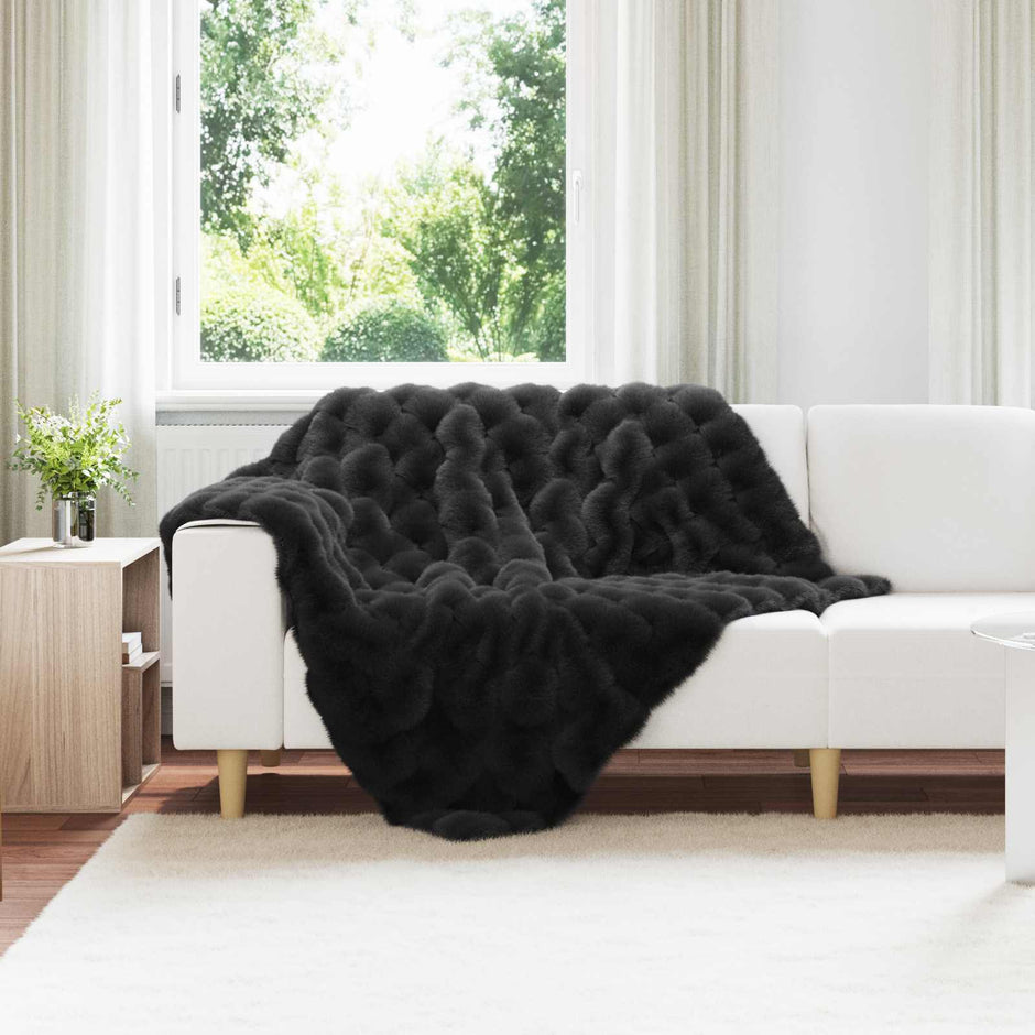 Antislip Deken Van Imitatie Konijnenbont Olite Polyester